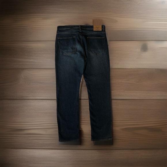 MBX Denim Men's Slim Straight Stretch Jeans Dark Wash Blue measure 38x31 NWT $58 - Picture 4 of 6